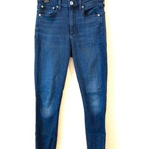 rag & bone Dark Blue Women's Nina High-Rise Skinny Jeans, size 26